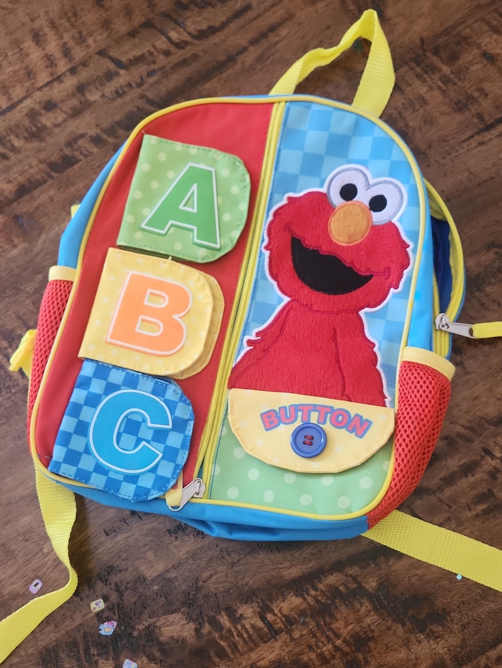 Sesame Street Elmo ABC Learning Backpack - Red, Blue, Yellow, Green, Orange